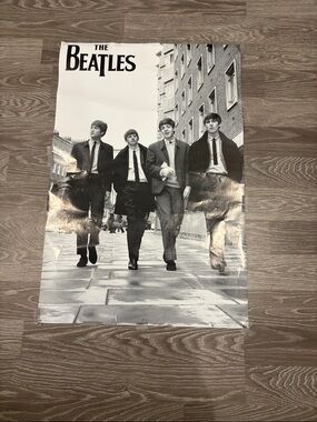 The Beatles Black & White Walking Poster